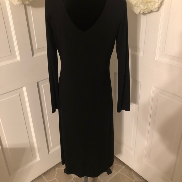 LAUREN Ralph Lauren  Women’s Black V Neckline Maxi Dress - Picture 8 of 9